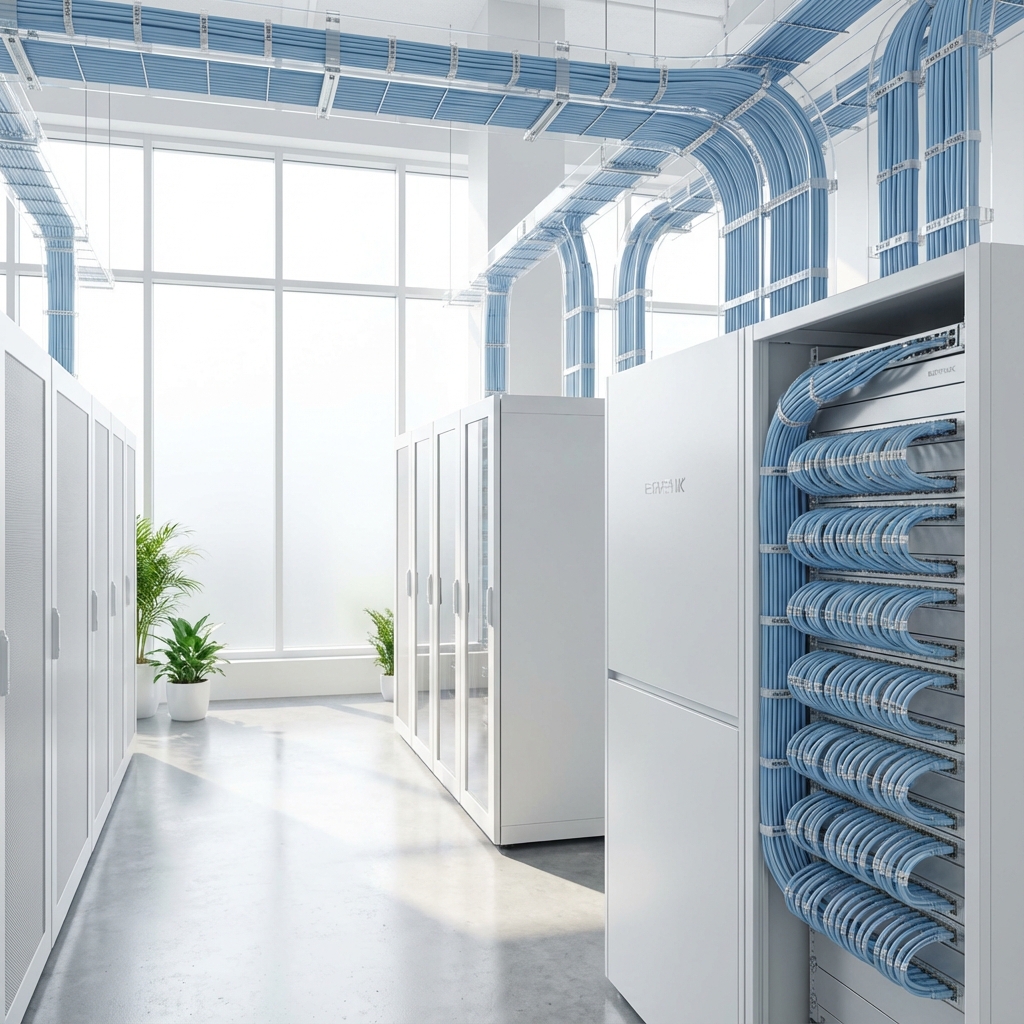 明るく清潔なオフィス通信環境 - Bright Modern Office Infrastructure